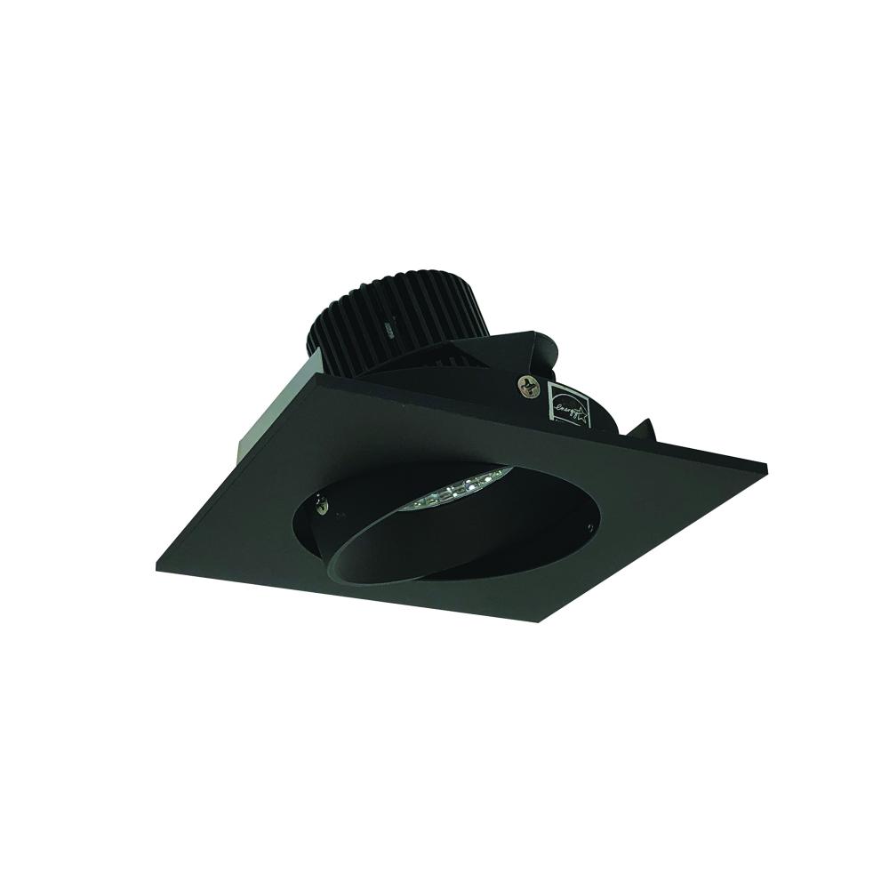 4" Iolite LED Square Adjustable Cone Reflector, 800lm / 14W, Comfort Dim, Black Reflector /