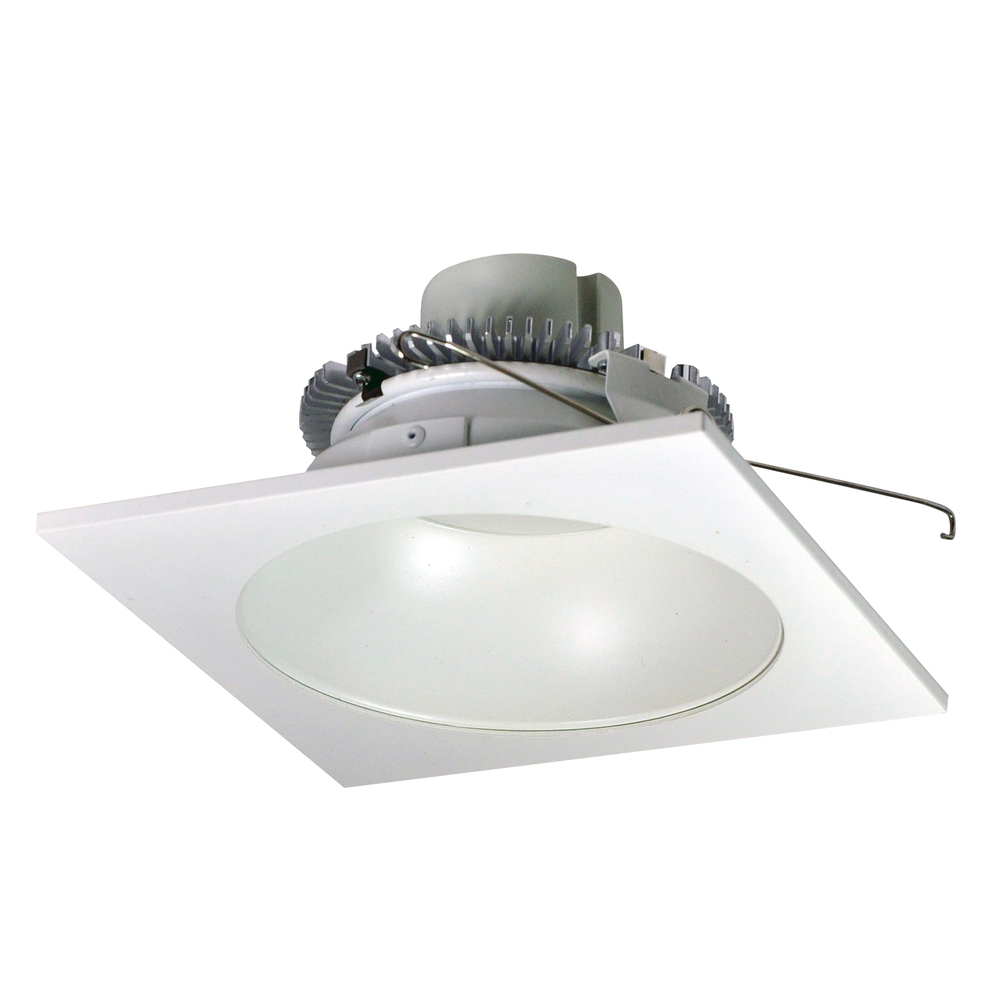 6" Cobalt Click Square Retrofit Reflector with Round Aperture, 900lm / 12W, Comfort Dim, White
