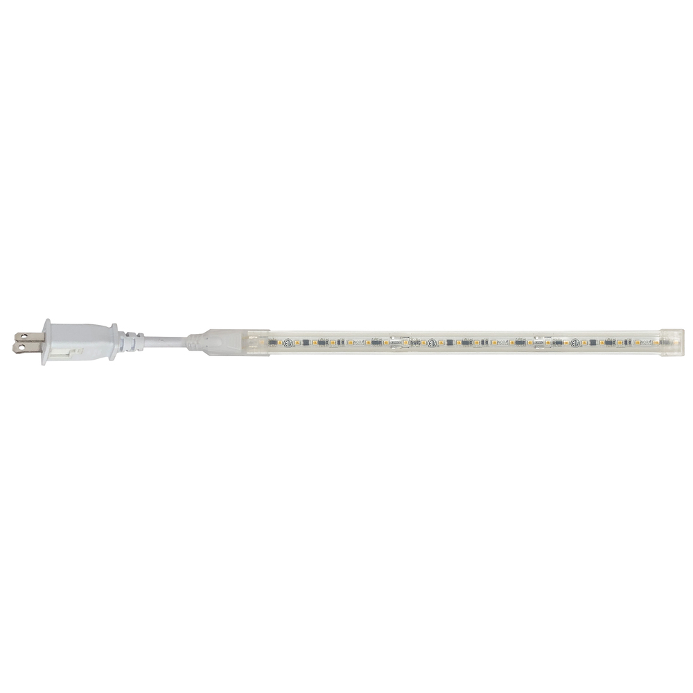 Custom Cut 3-ft 120V Continuous LED Tape Light, 330lm / 3.6W per foot, 4000K, w/ Mounting Clips and
