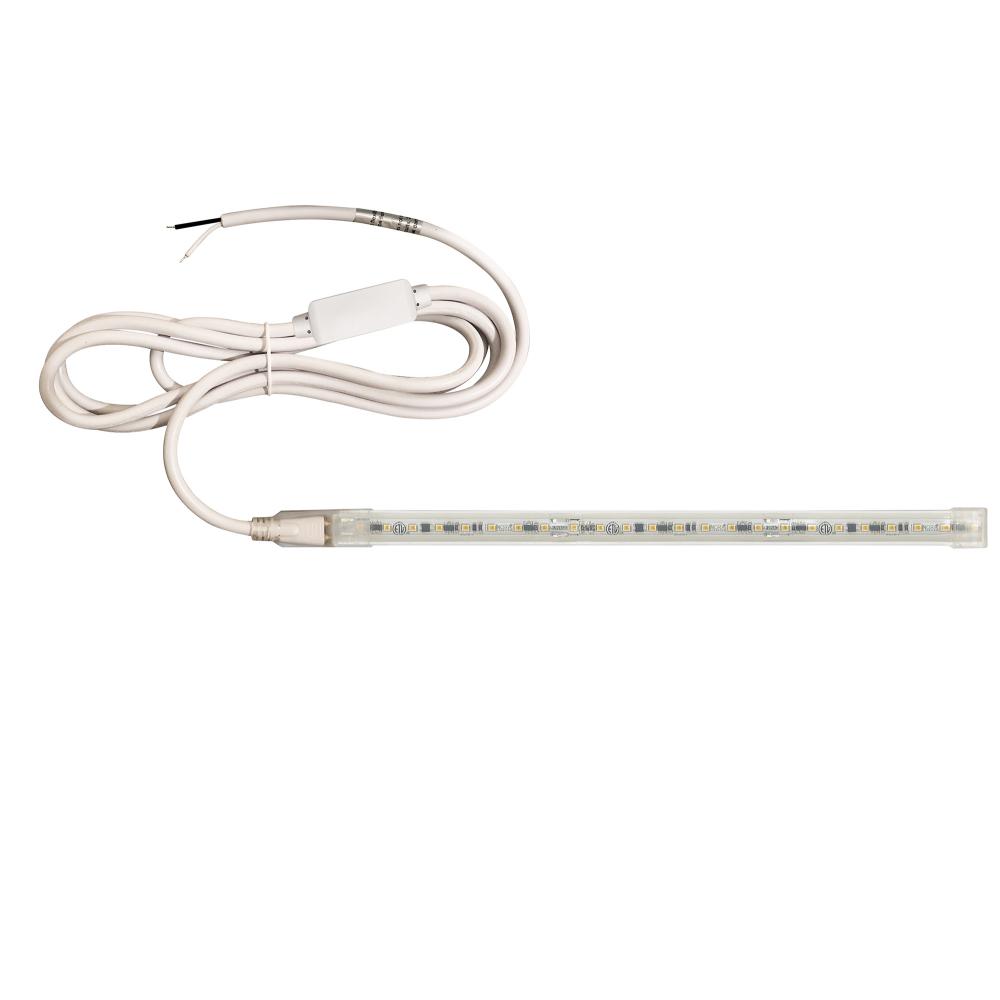Custom Cut 18-ft 120V Continuous LED Tape Light, 330lm / 3.6W per foot, 4000K, w/ Mounting Clips and