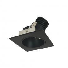 Nora NIO-4SDCDXBB - 4" Iolite LED Square Adjustable Reflector with Round Aperture, 800lm / 14W, Comfort Dim, Black