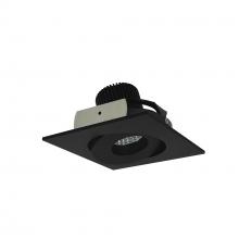 Nora NIO-4SGCDXBB - 4" Iolite LED Square Adjustable Gimbal, 800lm / 14W, Comfort Dim, Black Finish