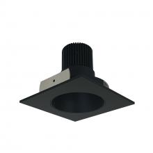 Nora NIO-4SNDCCDXBB - 4" Iolite LED Square Reflector with Round Aperture, 800lm / 14W, Comfort Dim, Black Reflector /