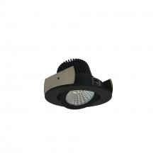 Nora NIOB-2RGCDXBB - 2" Iolite LED Round Adjustable Gimbal, 800lm / 14W, Comfort Dim, Black Finish