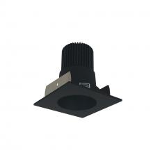 Nora NIOB-2SNDCCDXBB - 2" Iolite LED Square Reflector with Round Aperture, 800lm / 14W, Comfort Dim, Black Reflector /