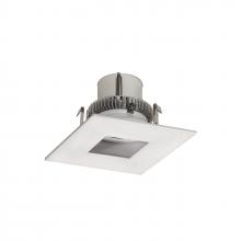 Nora NLCBC2-45527MPW/ALE4 - 4" Cobalt Click Square Retrofit Pinhole, 750lm / 10W, 2700K, Matte Powder White Finish, 120-277V