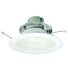 Nora NLCBC2-65230WW/ALE4 - 6" Cobalt Click Round Retrofit Baffle, 750lm / 10W, 3000K, White Baffle / White Flange, 120-277V