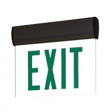 Nora NX-811-LEDGMB - EXIT ADJ 2C 1F GRN/MIR BLACK