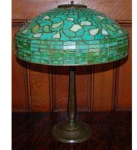 Meyda Green 129287 - ORIGINAL TIFFANY TURNING LEAF TABLE LAMP