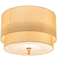 Meyda Green 190703 - 32" Wide Cilindro Lujoso Two Tier Semi-Flushmount