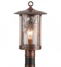 Meyda Green 90623 - 10"W Fulton Winter Pine Post Mount