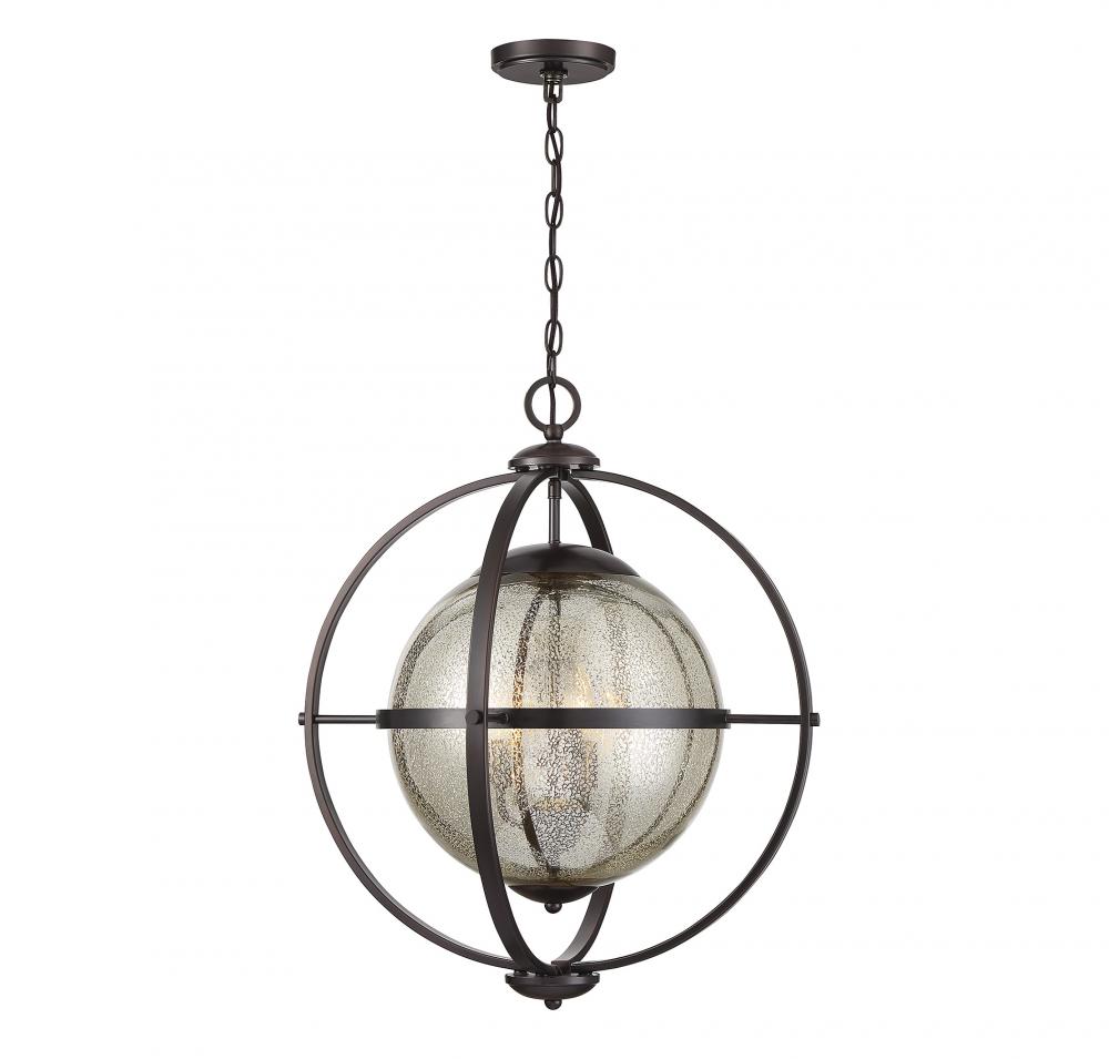 Pearl 3-Light Pendant in Oiled Burnished Bronze
