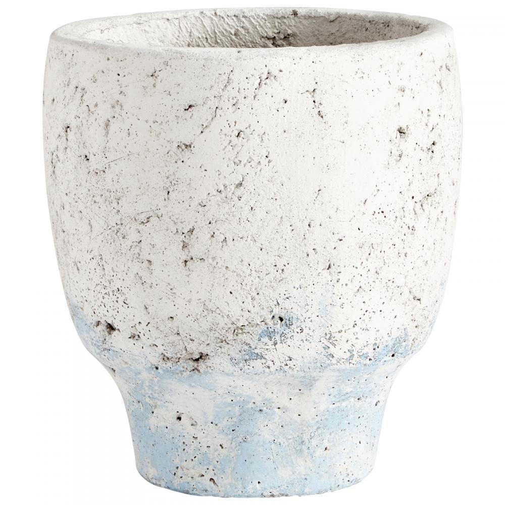 Venice Planter Antique White Blue Accents - Small