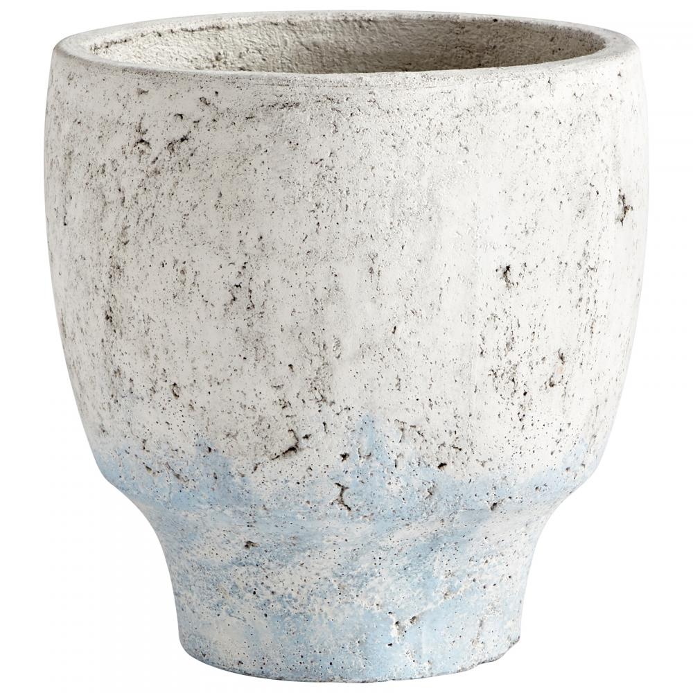 Venice Planter Antique White Blue Accents - Medium