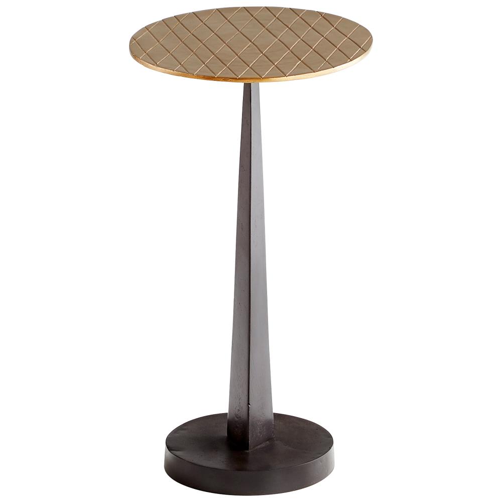 Beauvais Side Table Aged Brass And Black