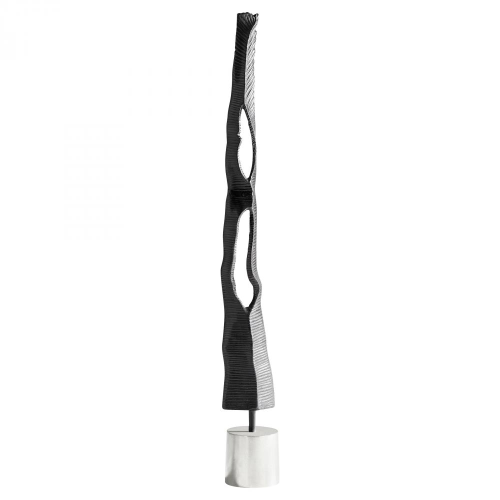 Zara Tower Sculpture Silver And Black