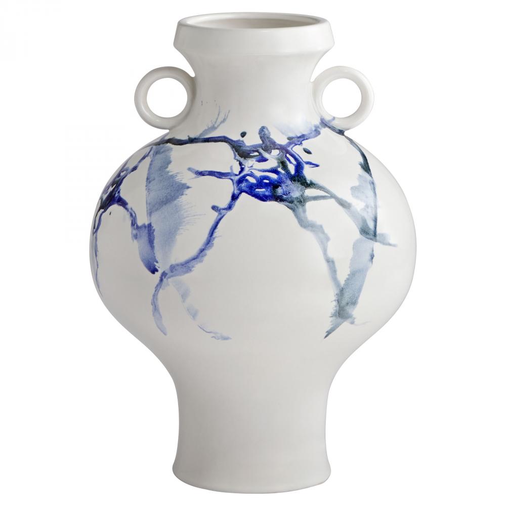 Nola Vase Designed by Seth Vaughn White Blue Black - Short