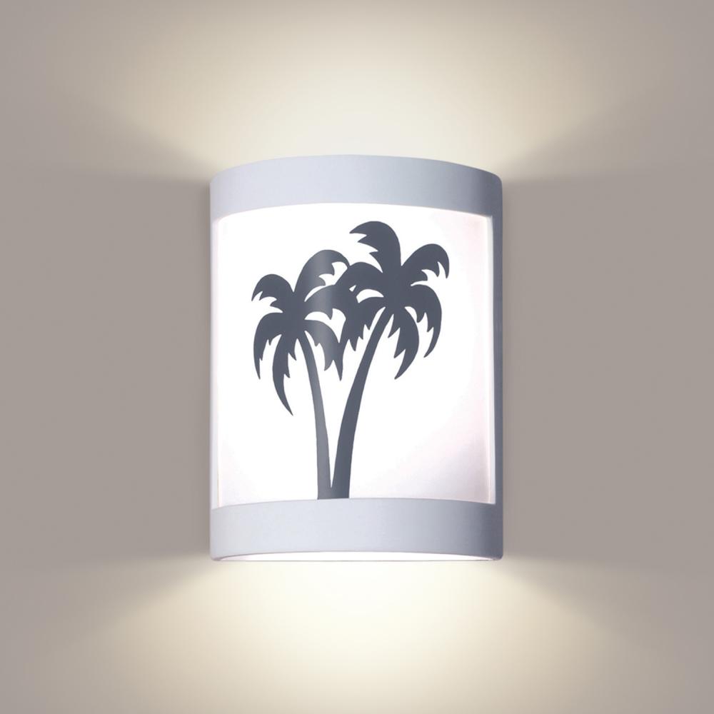 Twin Palms Wall Sconce: Golden Bronze Satin (Wet Sealed Top)