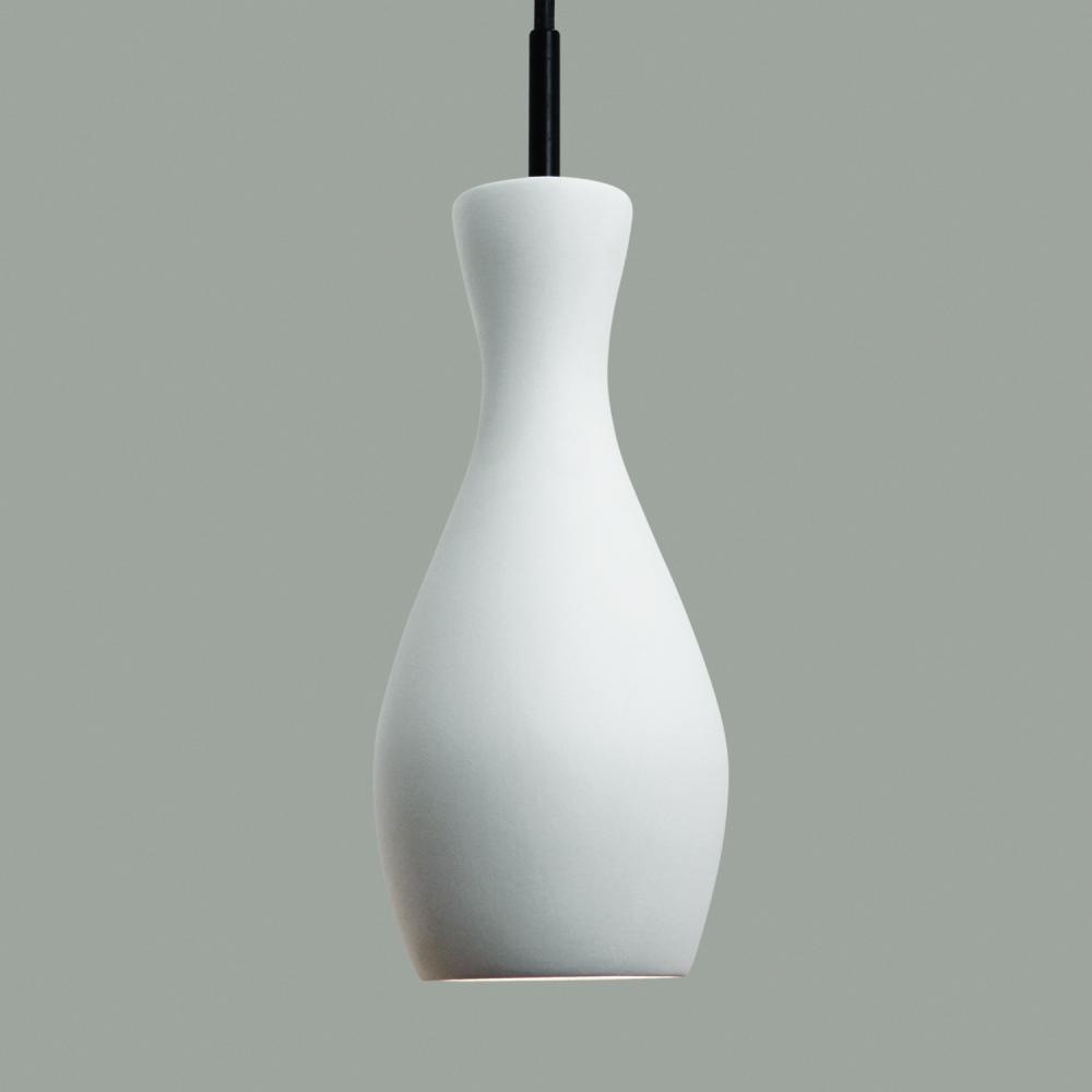 Amphora Mini Pendant: Clay (Black Cord & Canopy)