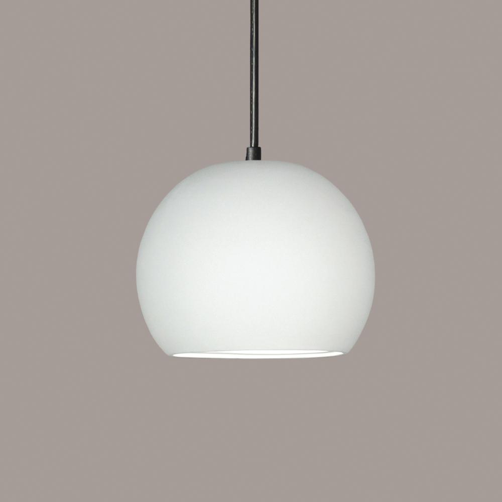Bonaire Pendant: Southern Hickory Burl (E26 Base Dimmable LED (Bulb included)) (Black Cord & Canopy)