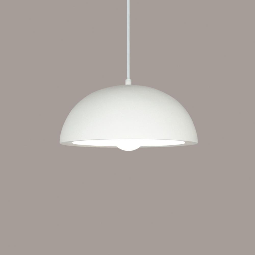 Thera Pendant: Graphite (White Cord & Canopy)