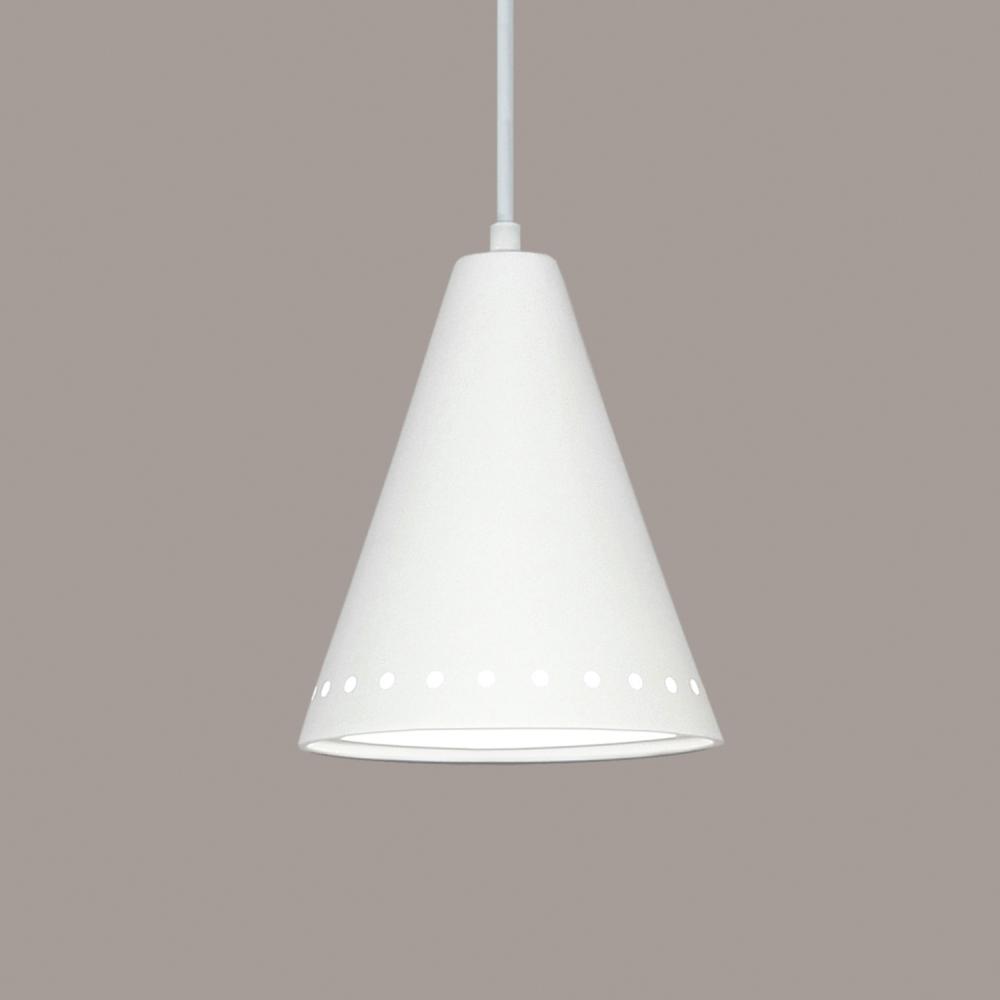 Greenlandia Pendant: Southern Hickory Burl (White Cord & Canopy)