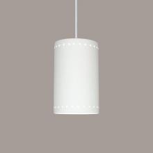 A-19 P205-A10-WCC - Delos Pendant: Graphite (White Cord & Canopy)