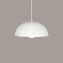 A-19 P305-A10-WCC - Cyprus Pendant: Graphite (White Cord & Canopy)