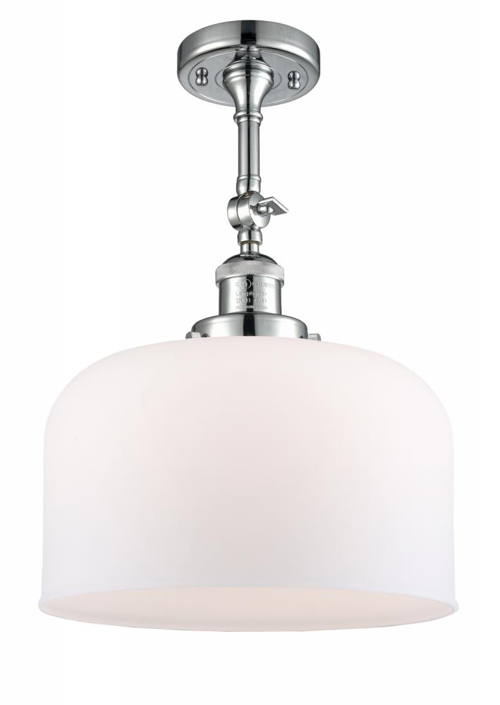 Bell - 1 Light - 12 inch - Polished Chrome - Adjustable Semi-Flush Mount