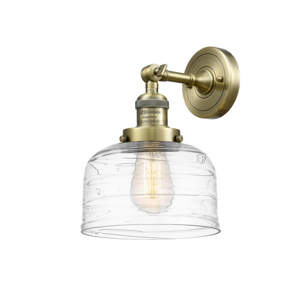 Bell - 1 Light - 8 inch - Antique Brass - Adjustable Sconce