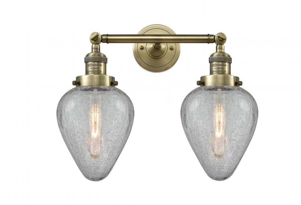 Geneseo - 2 Light - 17 inch - Antique Brass - Adjustable Bath Vanity Light