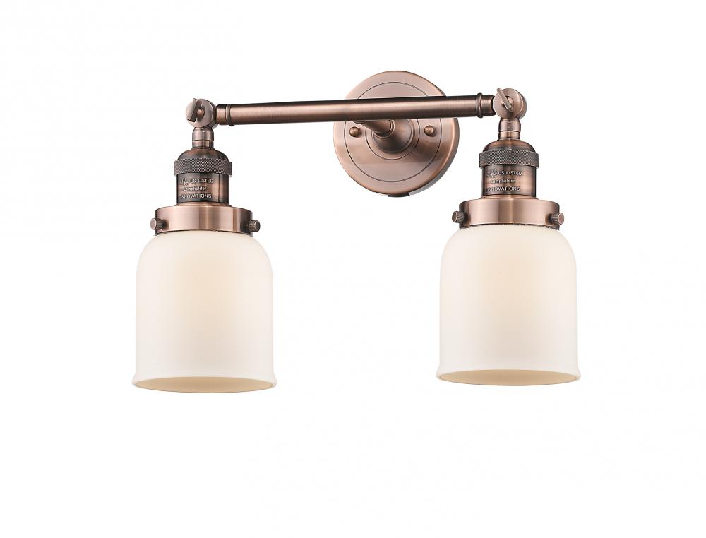 Bell - 2 Light - 16 inch - Antique Copper - Adjustable Bath Vanity Light