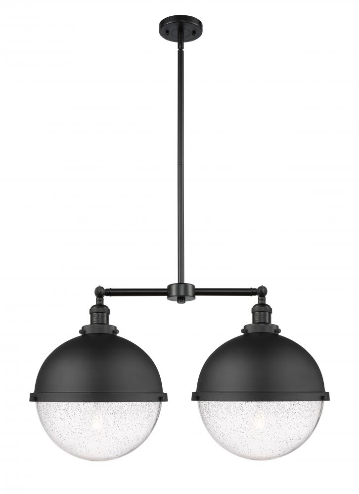 Hampden - 2 Light - 18 inch - Matte Black - Stem Hung - Adjustable Island Light