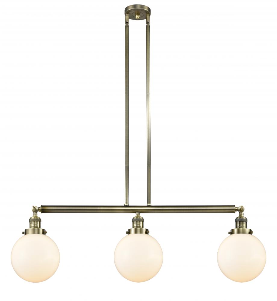 Beacon - 3 Light - 41 inch - Antique Brass - Stem Hung - Adjustable Island Light