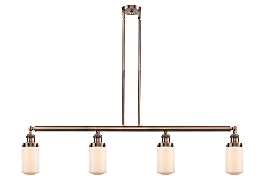 Dover - 4 Light - 49 inch - Antique Copper - Stem Hung - Island Light