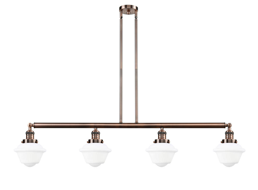 Oxford - 4 Light - 52 inch - Antique Copper - Stem Hung - Island Light