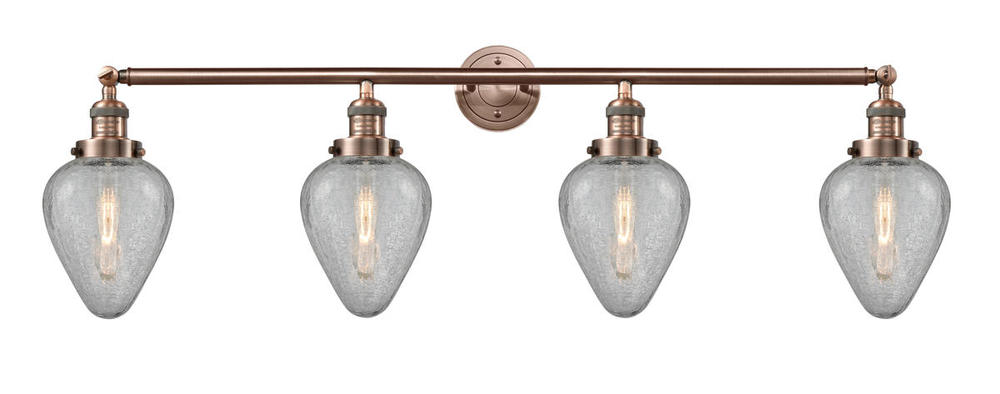 Geneseo - 4 Light - 43 inch - Antique Copper - Adjustable Bath Vanity Light