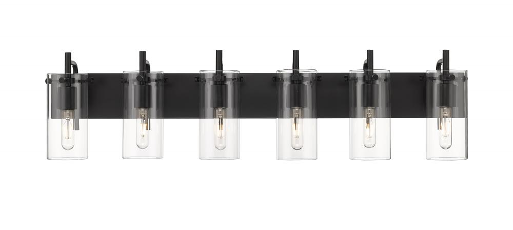Press - 6 Light - 42 inch - Matte Black - Bath Vanity Light
