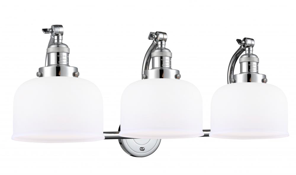 Bell - 3 Light - 28 inch - Polished Chrome - Adjustable Bath Vanity Light