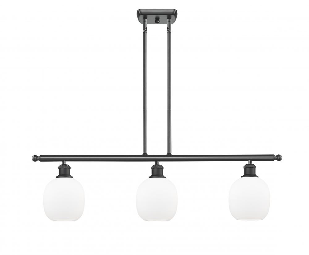 Belfast - 3 Light - 36 inch - Matte Black - Cord hung - Island Light