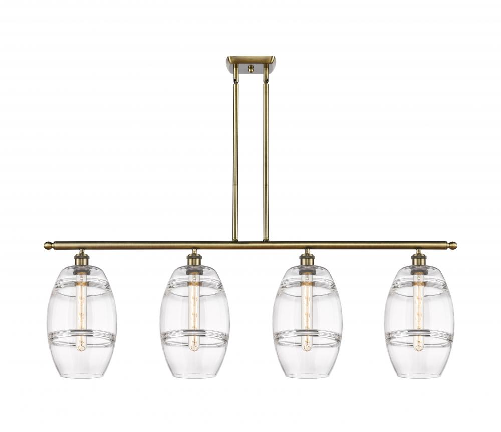 Vaz - 4 Light - 48 inch - Antique Brass - Cord hung - Island Light