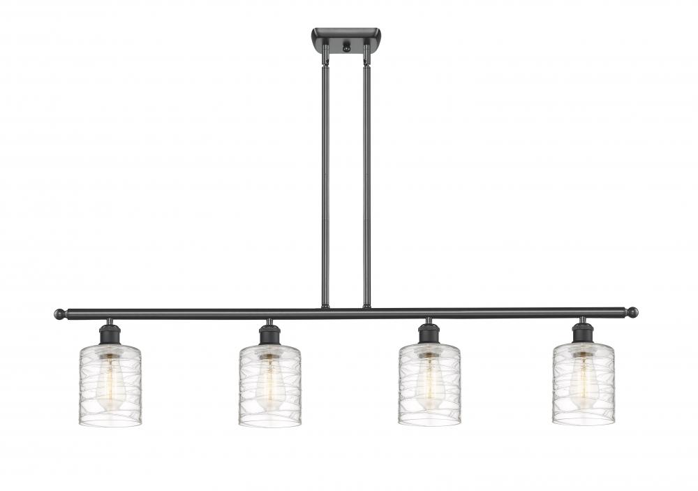 Cobbleskill - 4 Light - 48 inch - Matte Black - Cord hung - Island Light