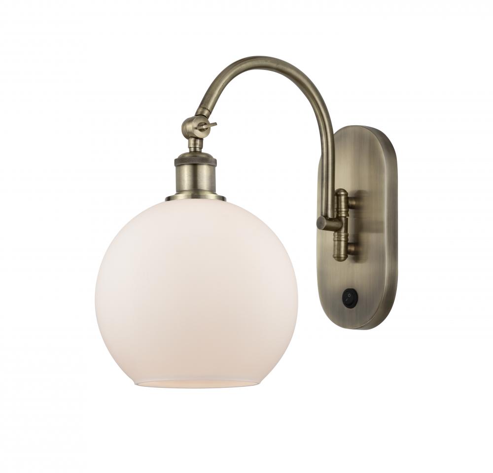 Athens - 1 Light - 8 inch - Antique Brass - Adjustable Swing Arm
