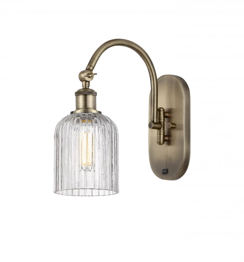 Bridal Veil - 1 Light - 5 inch - Antique Brass - Adjustable Swing Arm