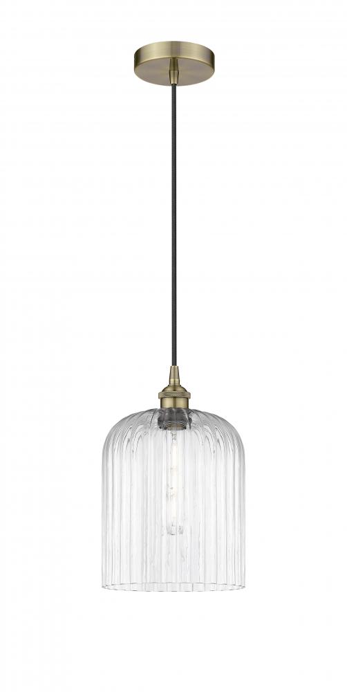 Bridal Veil - 1 Light - 5 inch - Antique Brass - Cord hung - Mini Pendant