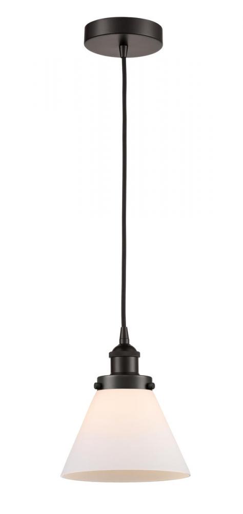 Cone - 1 Light - 8 inch - Oil Rubbed Bronze - Cord hung - Mini Pendant