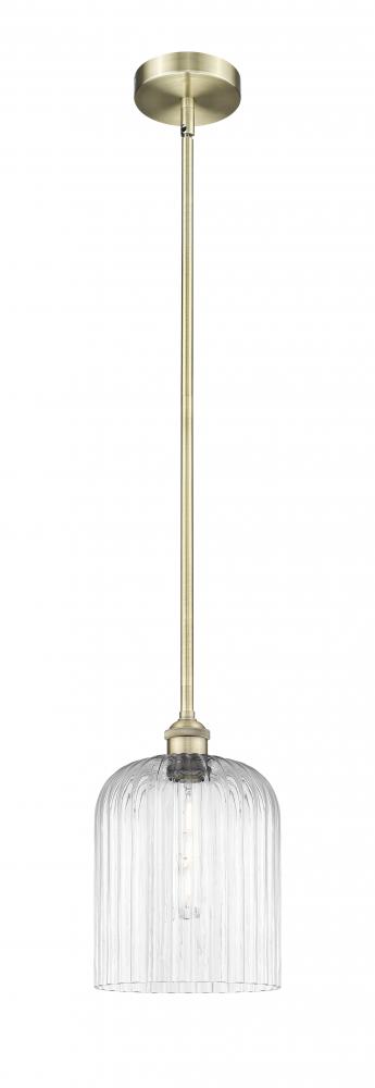 Bridal Veil - 1 Light - 5 inch - Antique Brass - Cord hung - Mini Pendant