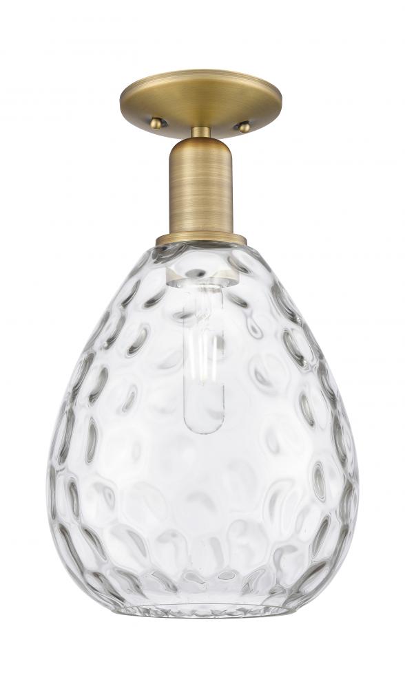 Waverly - 1 Light - 8 inch - Brushed Brass - Semi-Flush Mount