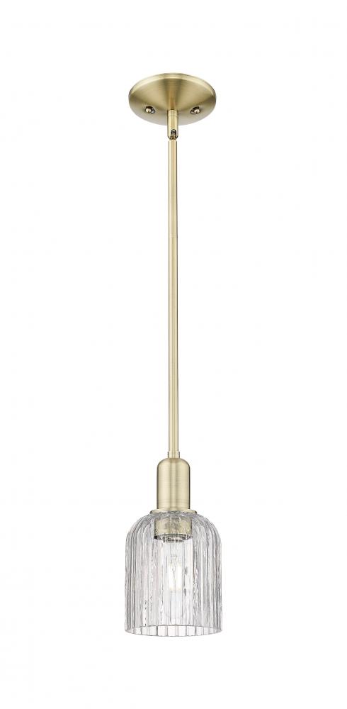 Bridal Veil - 1 Light - 6 inch - Antique Brass - Mini Pendant