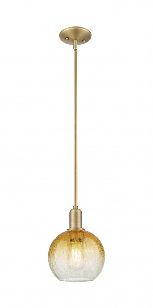 Brookhaven Globe - 1 Light - 6 inch - Brushed Brass - Mini Pendant